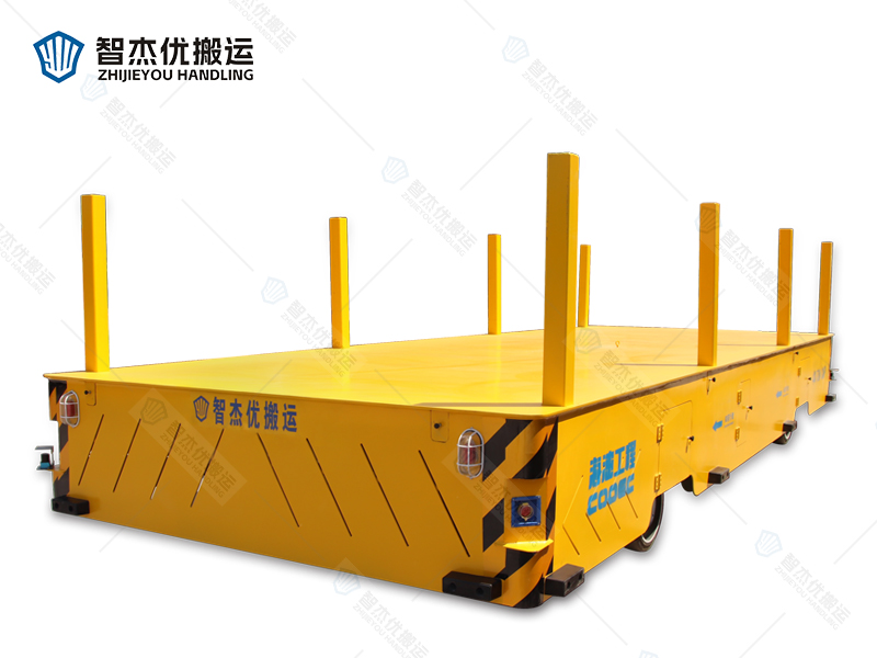 好消息-中海油客戶定制的大尺寸大載重?zé)o軌電動(dòng)平車試車成功