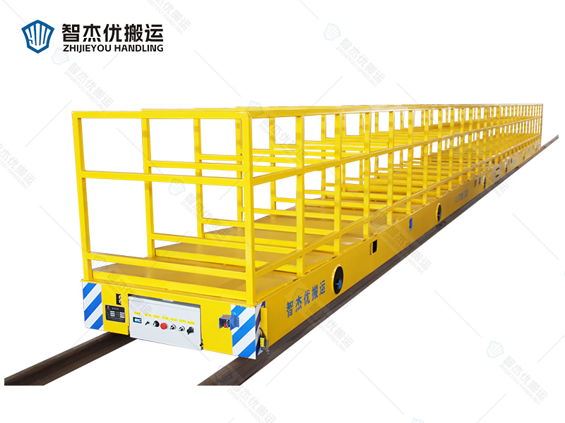 CXG-40T 18米長(zhǎng)蓄電池軌道電動(dòng)平車試車成功順利發(fā)車